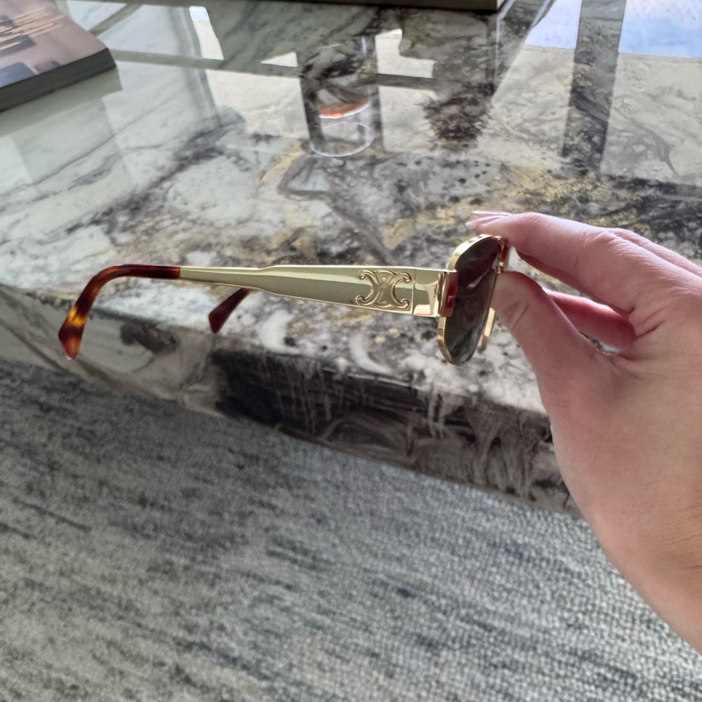 CELINE Triomphe 57mm Pilot Sunglasses - Picture 6 of 16